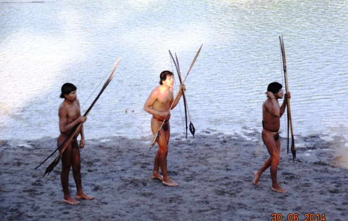 Seven uncontacted Indians made contact with a settled Ashaninka community near the Brazil-Peru border in June. Authorities have treated them after an outbreak of flu.