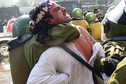 Mapuche protests are often met with a violent police response