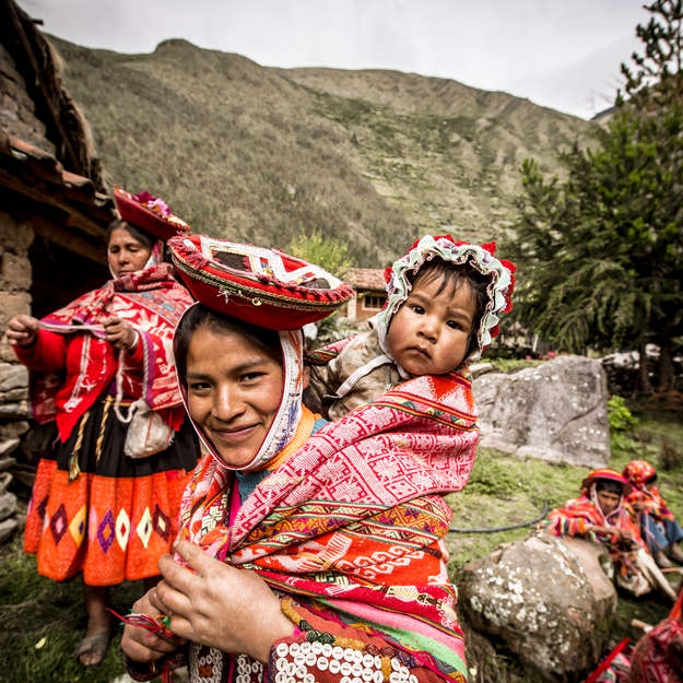 December 2015 - Willoq community, Cusco, Peru.

In the Andes of Peru, traditional Quechua textiles are made on a portable, back-strap loom from alpaca and sheep's wool. Andean weaving has a rich tradition of iconography. The designs are passed down through generations of weavers and are inspired by agriculture, the flora and fauna of the region, astrological phenomena, human forms, bodies of water, and geometric designs.
