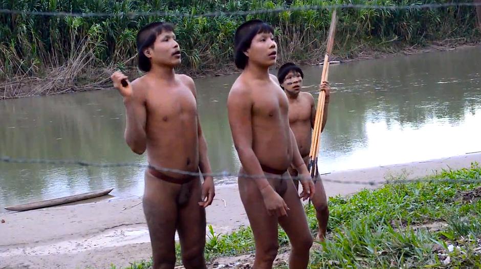 Estos indígenas no contactados sapanawas emergieron de la selva en 2014, después de que unos foráneos masacraran a la mayoría de sus ancianos. Fueron tantos los asesinados que no pudieron enterrarlos a todos y muchos cuerpos se convirtieron en alimento para los buitres.
