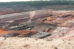 Telegráfica Dam, one of five dams under construction on the River Juruena that threaten the lives of the Enawene Nawe, Brazil.