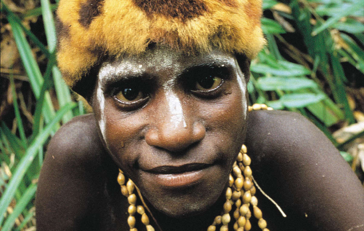 Asmat man, Papua.