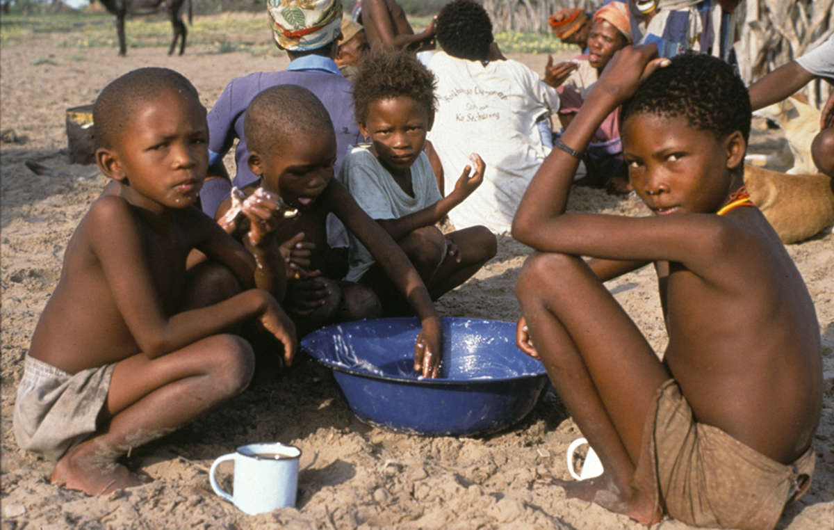 The first President Khama respected the Bushmen's right to live on their ancestral land in the Kalahari, but most have since been illegally evicted and forced to live in government camps.