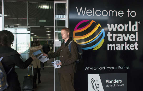 Protestors handed leaflets to visitors to the World Travel Market in London, calling for a boycott of Botswana tourism until the Bushmen are allowed to live in peace on their land.